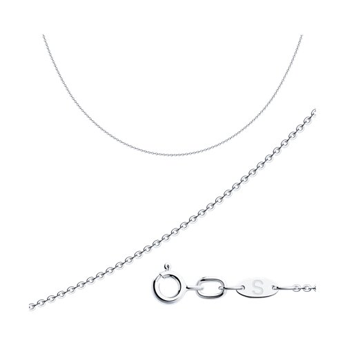 Цепь из белого золота якорное плетение