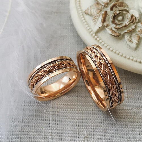 Ювелирное изделие - Обручальное кольцо из красного золота в магазине Best-Gold 000552