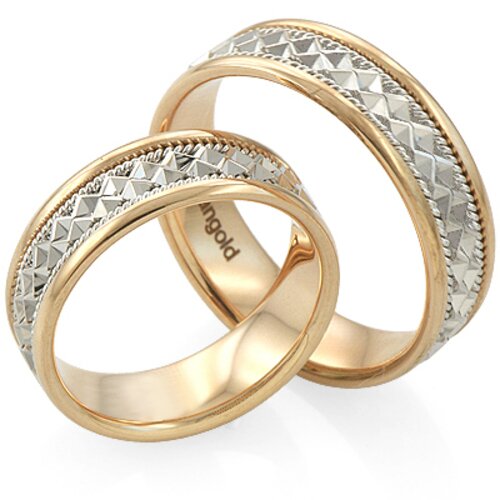 Ювелирное изделие - Обручальное кольцо из комбинированного золота в магазине Best-Gold 046605