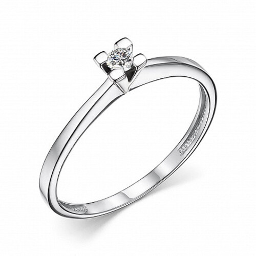 Ювелирное изделие - Кольцо помолвочное из белого золота с бриллиантом в магазине Best-Gold 103965