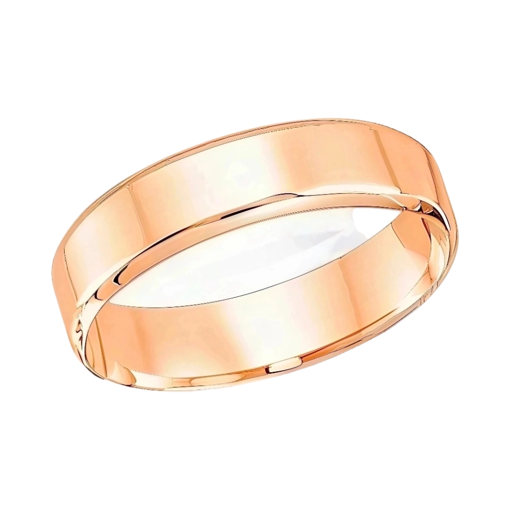 Обручальное кольцо из красного золота