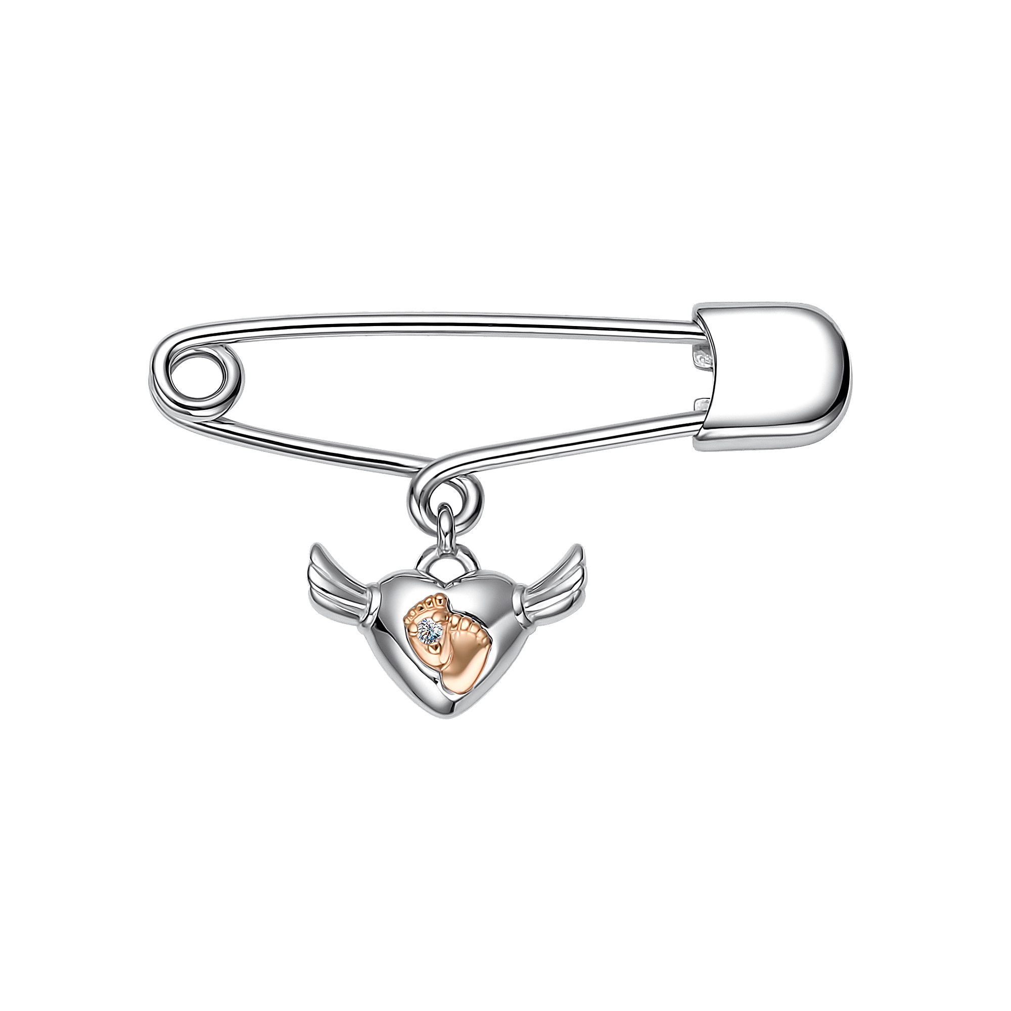 Ювелирное изделие - Булавка из серебра с бриллиантом в магазине Best-Gold 125513