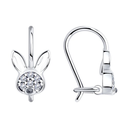 Ювелирное изделие - Серьги из серебра с фианитами в магазине Best-Gold 131939