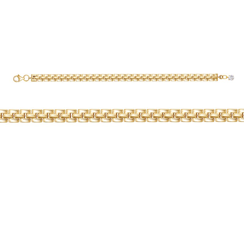 Ювелирное изделие - Браслет из желтого золота с фианитом в магазине Best-Gold 132745