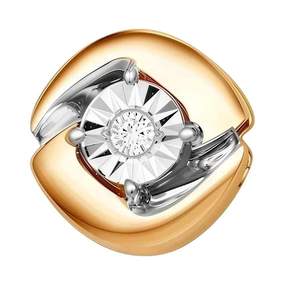 Ювелирное изделие - Подвеска из красного золота с бриллиантом в магазине Best-Gold 038348