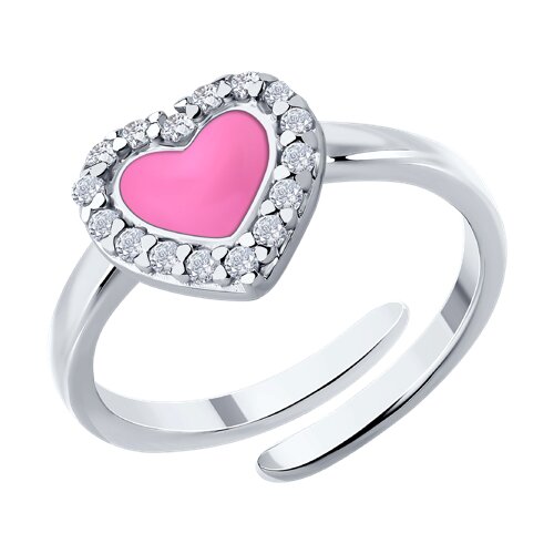 Ювелирное изделие - Кольцо из серебра с фианитами и эмалью в магазине Best-Gold 152774