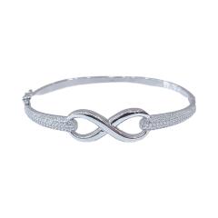 Ювелирное изделие - Браслет жесткий из серебра с цирконами в магазине Best-Gold 146054