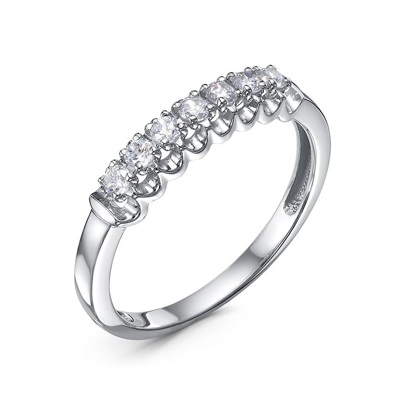 Кольцо из серебра с фианитами