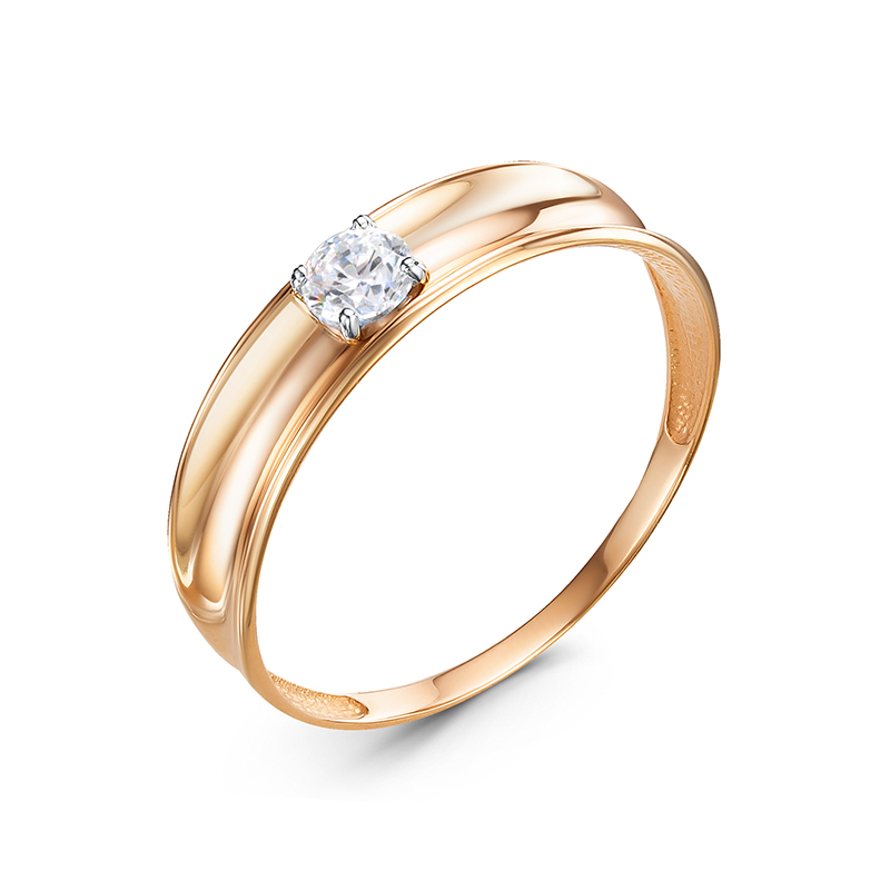 Ювелирное изделие - Кольцо из красного золота с фианитами в магазине Best-Gold 142499