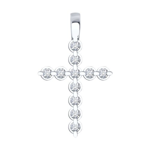 Подвеска из белого золота с бриллиантами