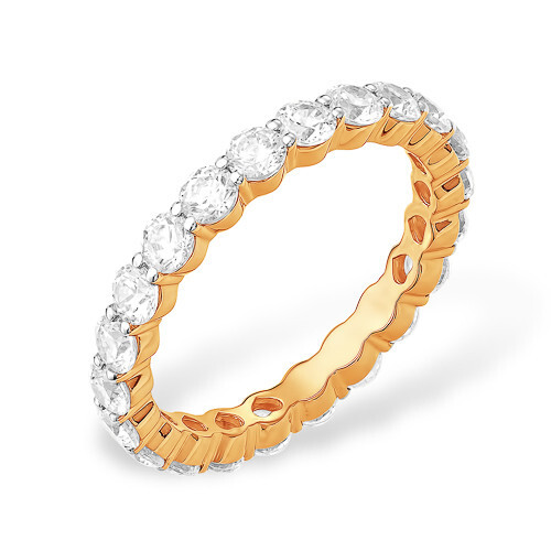 Ювелирное изделие - Кольцо из красного золота с фианитами в магазине Best-Gold 063791