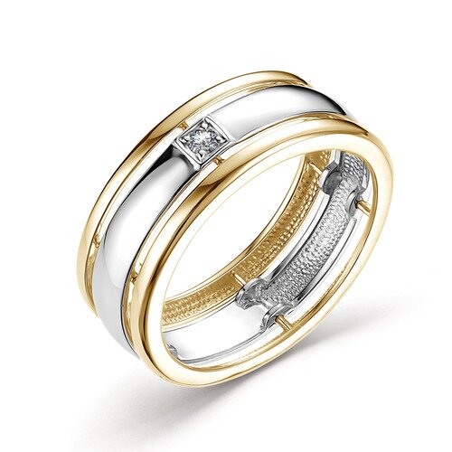 Ювелирное изделие - Кольцо из желтого золота с бриллиантами в магазине Best-Gold 155621