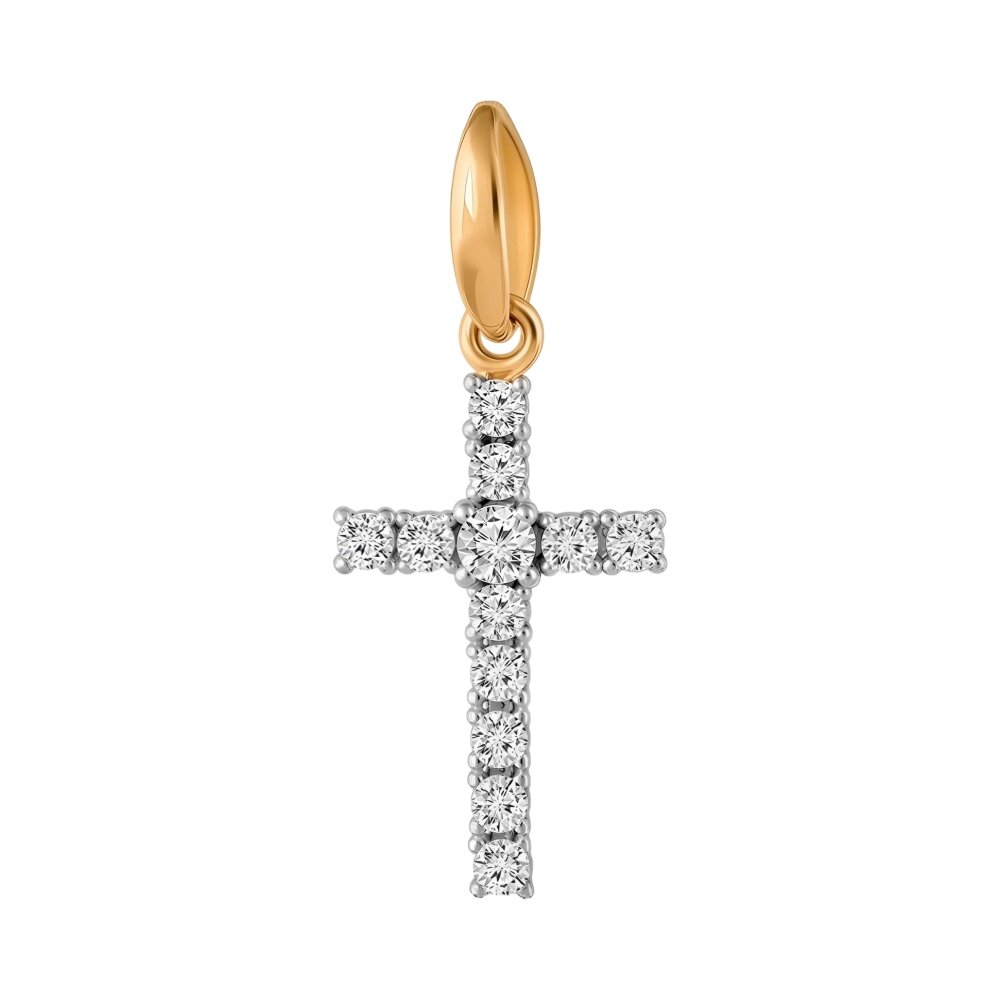 Ювелирное изделие - Подвеска из красного золота с фианитами в магазине Best-Gold 047631