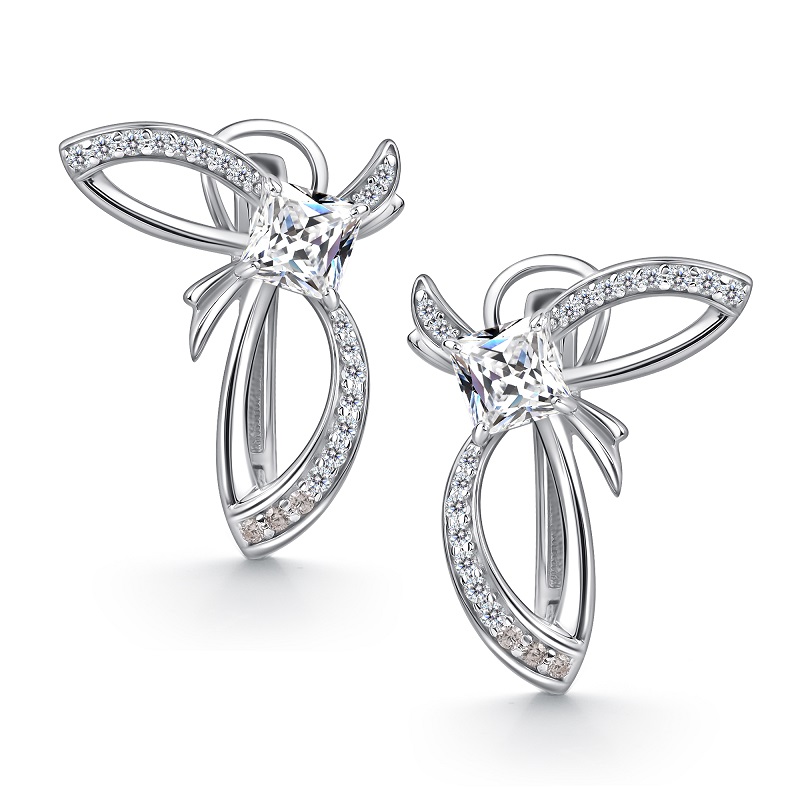 Ювелирное изделие - Серьги из серебра с фианитами в магазине Best-Gold 146659