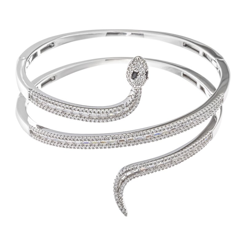 Браслет из серебра с цирконами