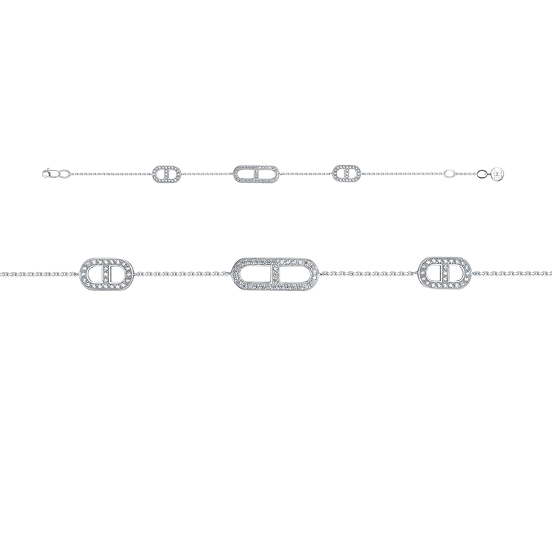 Ювелирное изделие - Браслет из серебра с фианитами в магазине Best-Gold 133271