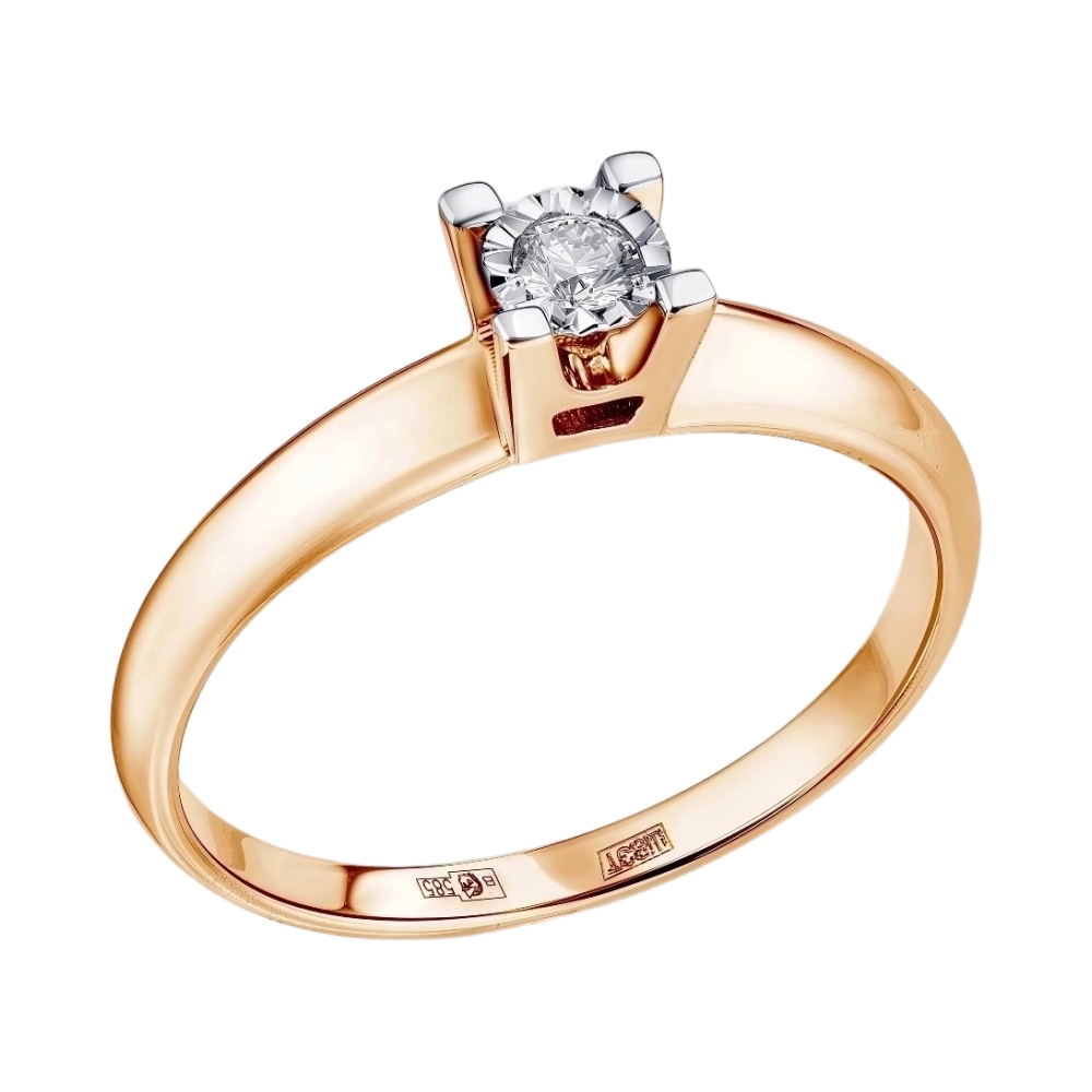 Ювелирное изделие - Кольцо из золота с бриллиантом в магазине Best-Gold 035359