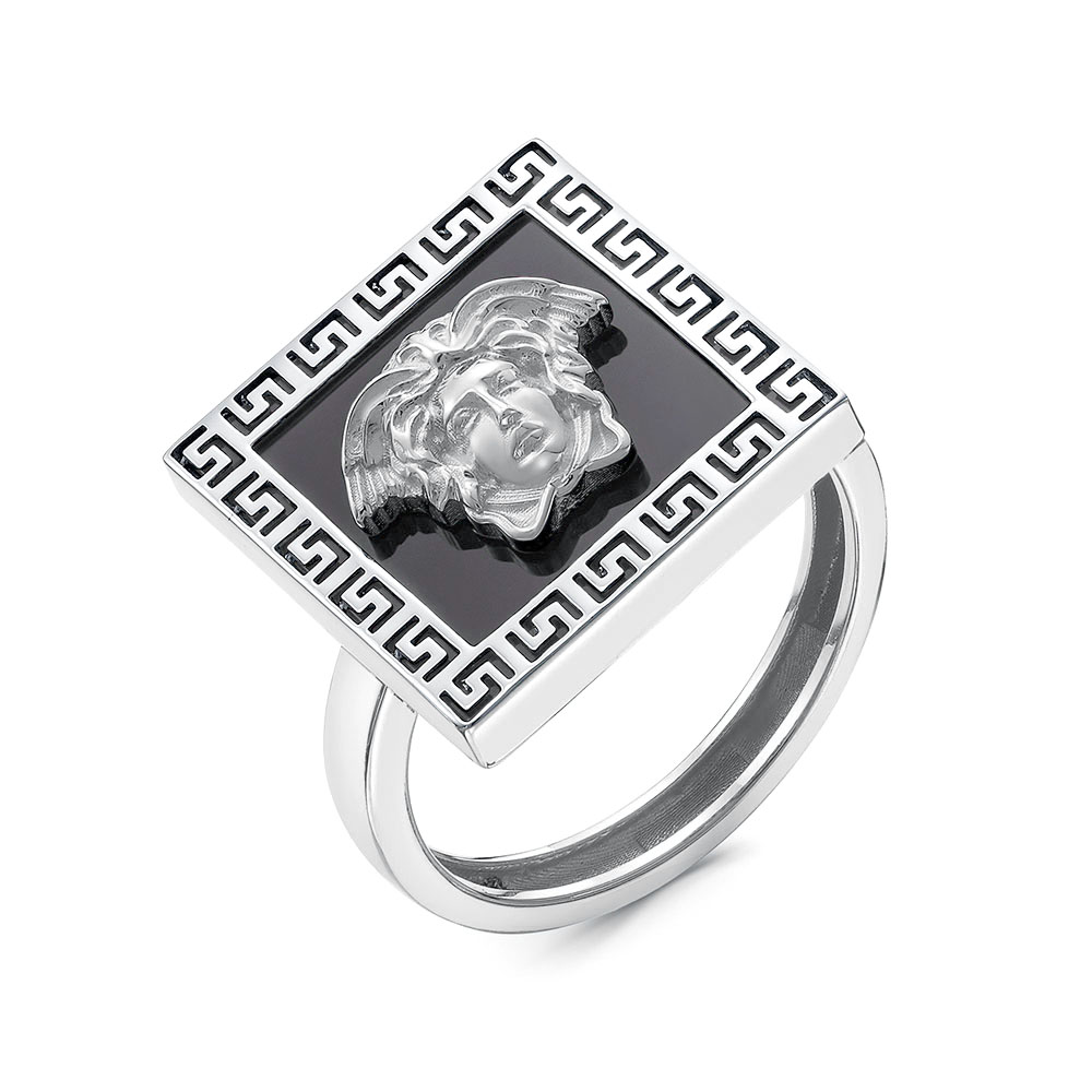 Кольцо из серебра с ониксом