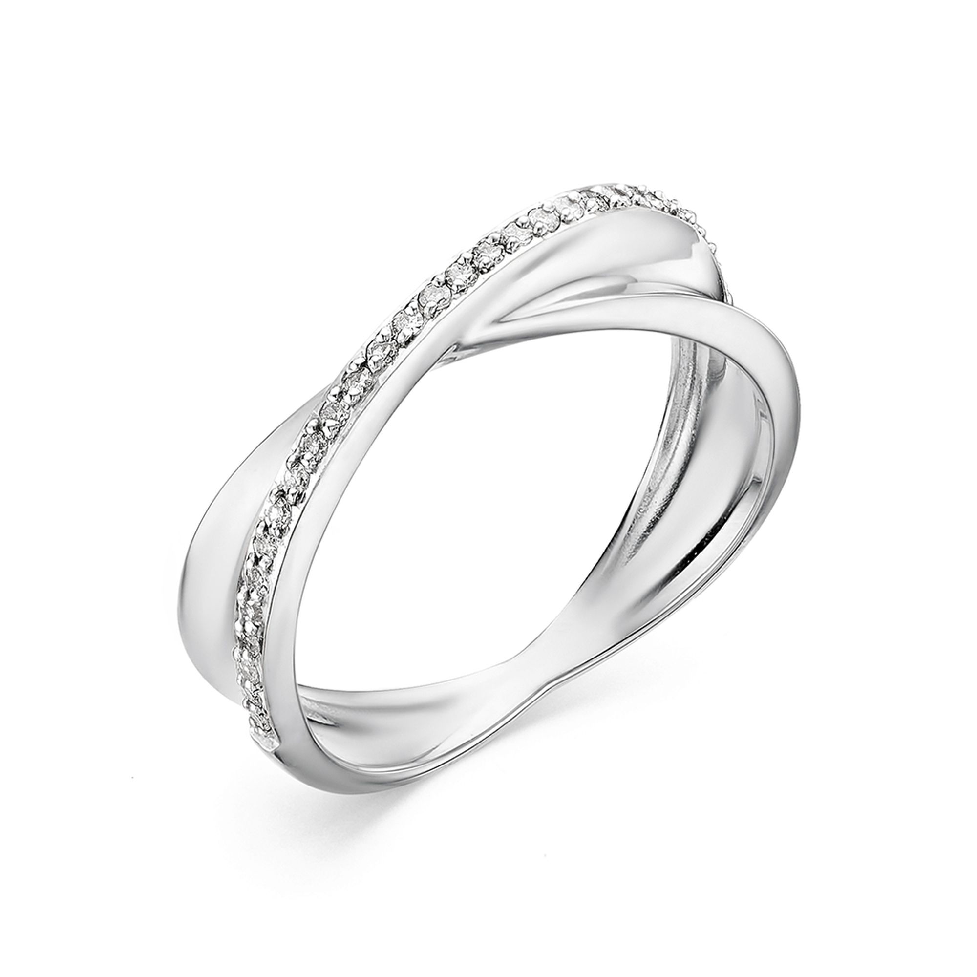 Кольцо из белого золота с бриллиантами