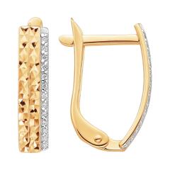 Ювелирное изделие - Серьги из красного золота с фианитами в магазине Best-Gold 151553