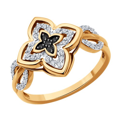 Ювелирное изделие - Кольцо из красного золота с бриллиантами в магазине Best-Gold 144667