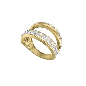 Ювелирное изделие - Кольцо из жёлтого золота с фианитами в магазине Best-Gold 031878