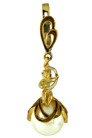 Ювелирное изделие - Серьги из серебра с жемчугом в магазине Best-Gold 152233