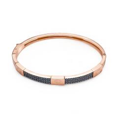 Ювелирное изделие - Браслет жёсткий из красного золота с фианитами в магазине Best-Gold 140942