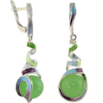 Ювелирное изделие - Серьги из серебра с кораллом в магазине Best-Gold 140634