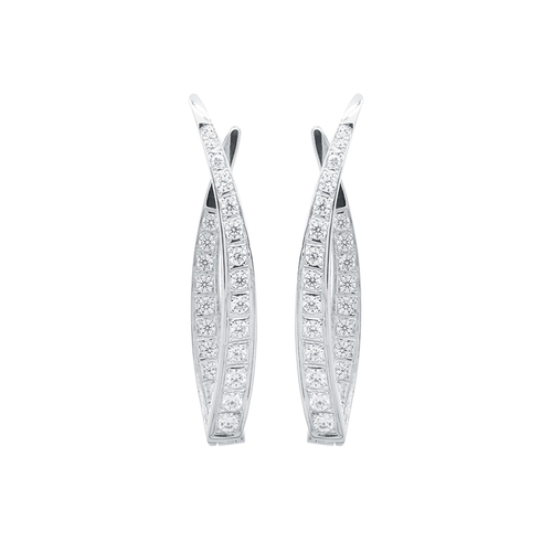 Ювелирное изделие - Серьги из серебра с фианитами в магазине Best-Gold 056988