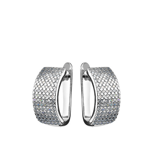 Ювелирное изделие - Серьги из серебра с цирконием в магазине Best-Gold 055109