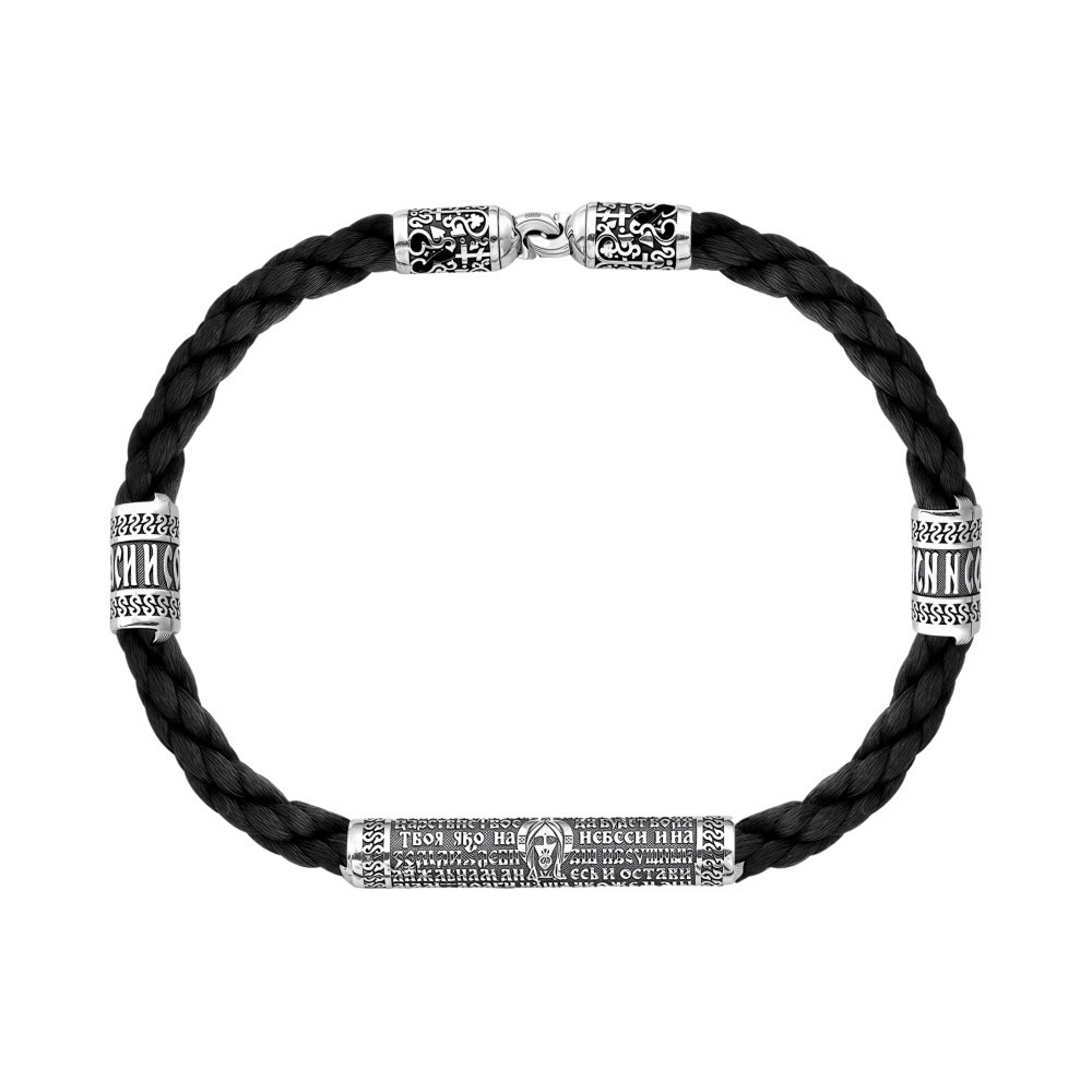 Ювелирное изделие - Браслет из текстиля с серебром в магазине Best-Gold 157240