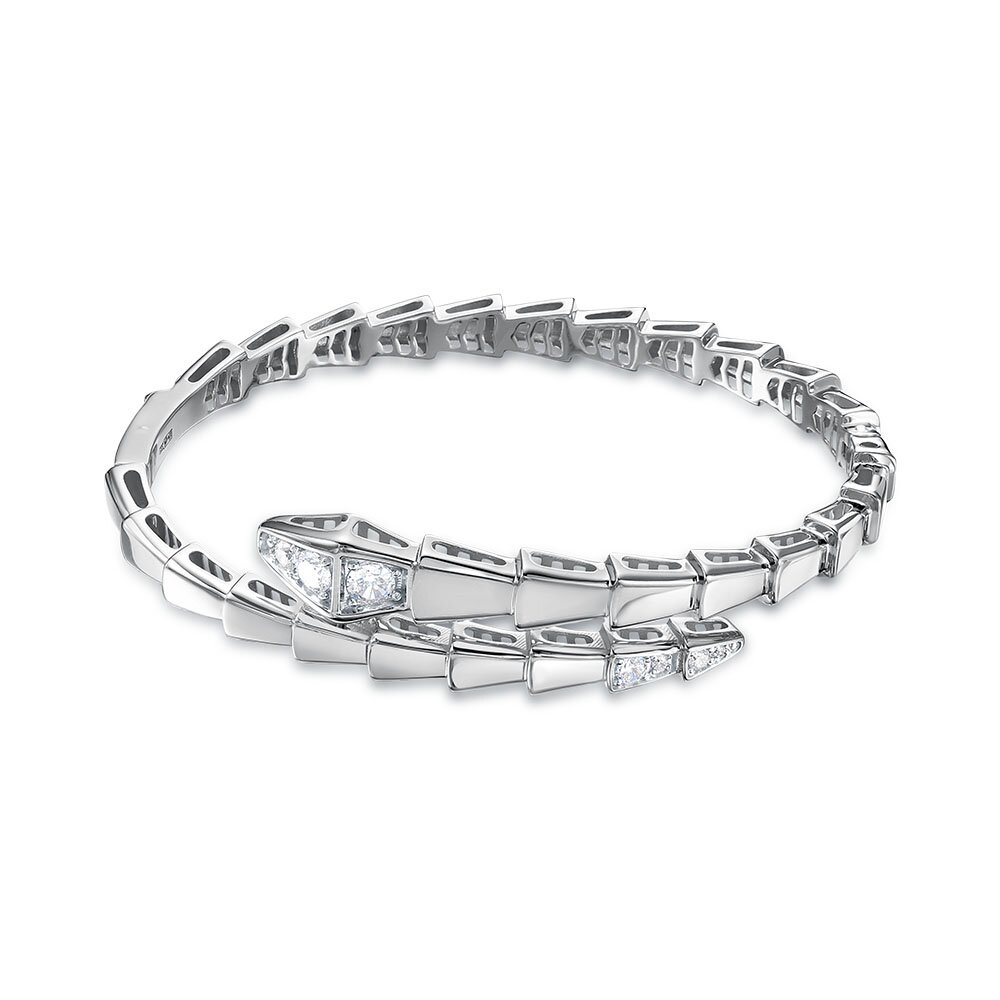 Ювелирное изделие - Браслет жесткий из серебра с фианитами в магазине Best-Gold 157884