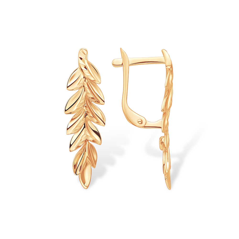 Серьги из красного золота