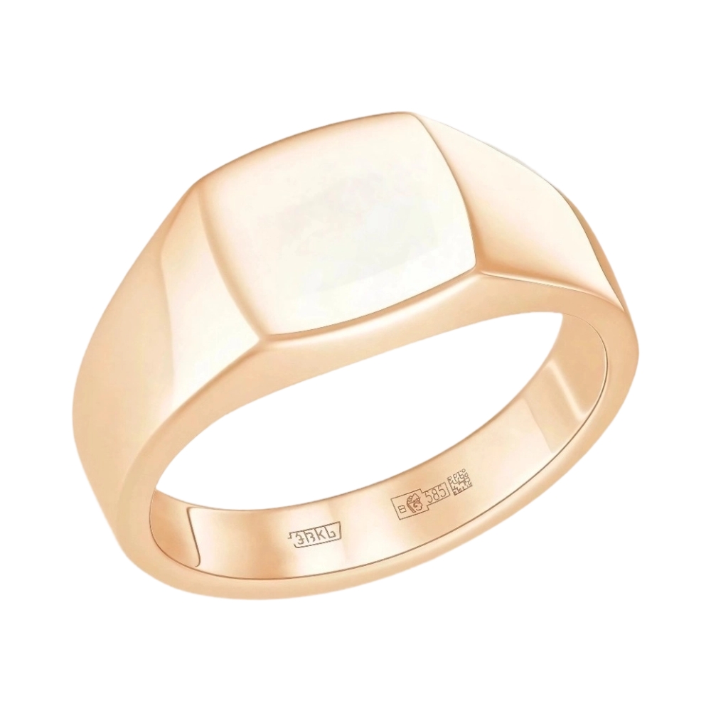 Мужская печатка из красного золота